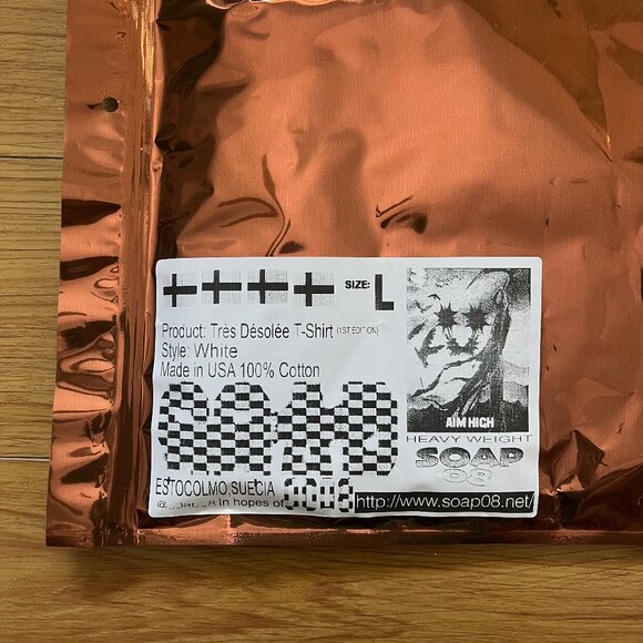 Soap08 TRÈSDÉSOLÉE Shirt Large Drain Gang Bladee Thaiboy Digital - Picture 3 of 3